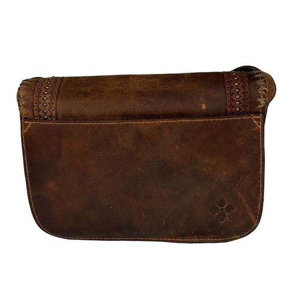 Patricia Nash Leather Crossbody Beaumont Brown Distressed Hand Bag Purse New - Picture 6 of 15